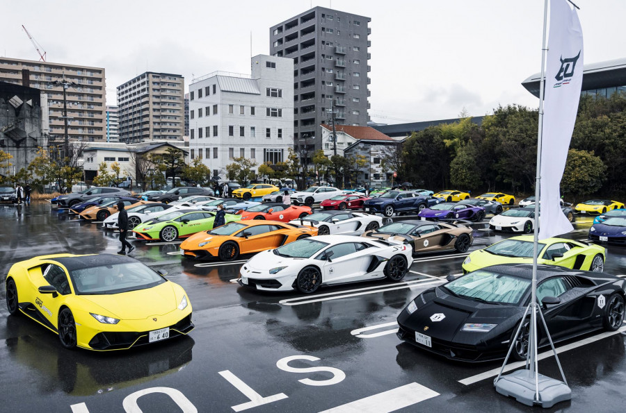 Más de 280 Lamborghini celebran en el circuito de Suzuka el 60 aniversario  de la marca