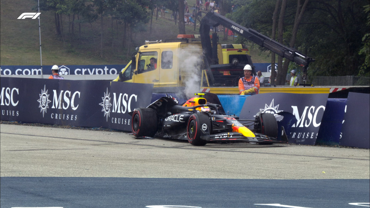 F1. gp hungria. checo perez crash